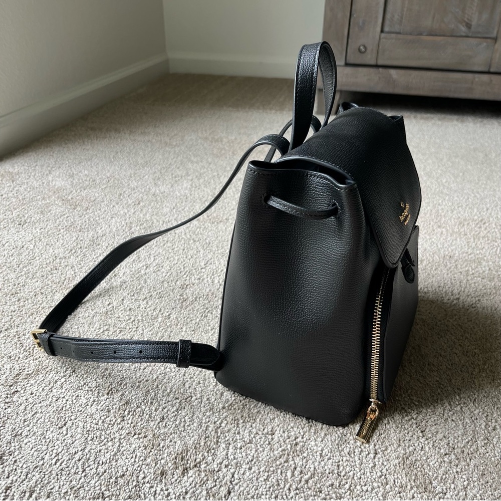 Kate Spade Black Leather Backpack - Picture 2 of 8